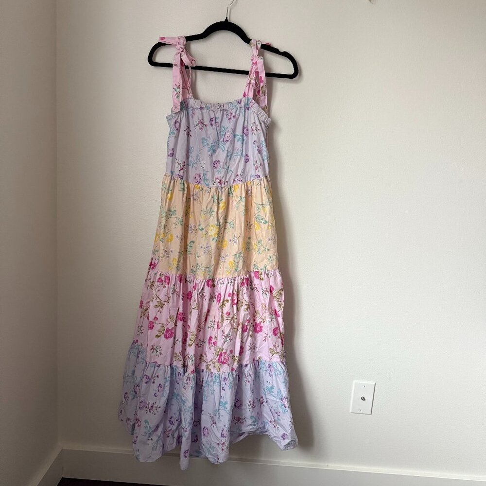 LoveShackFancy x Target Margaux Tie Strap Tiered Midi Dress